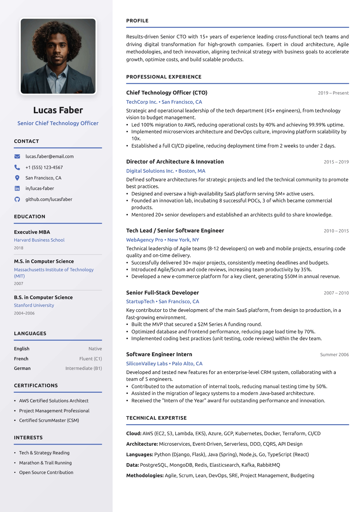 Netflix resume template