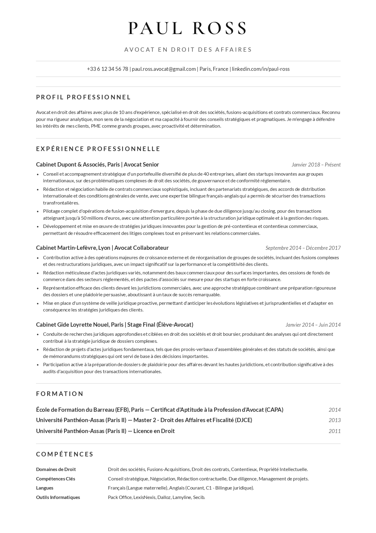 CV pour coiffeur freelance et indépendant