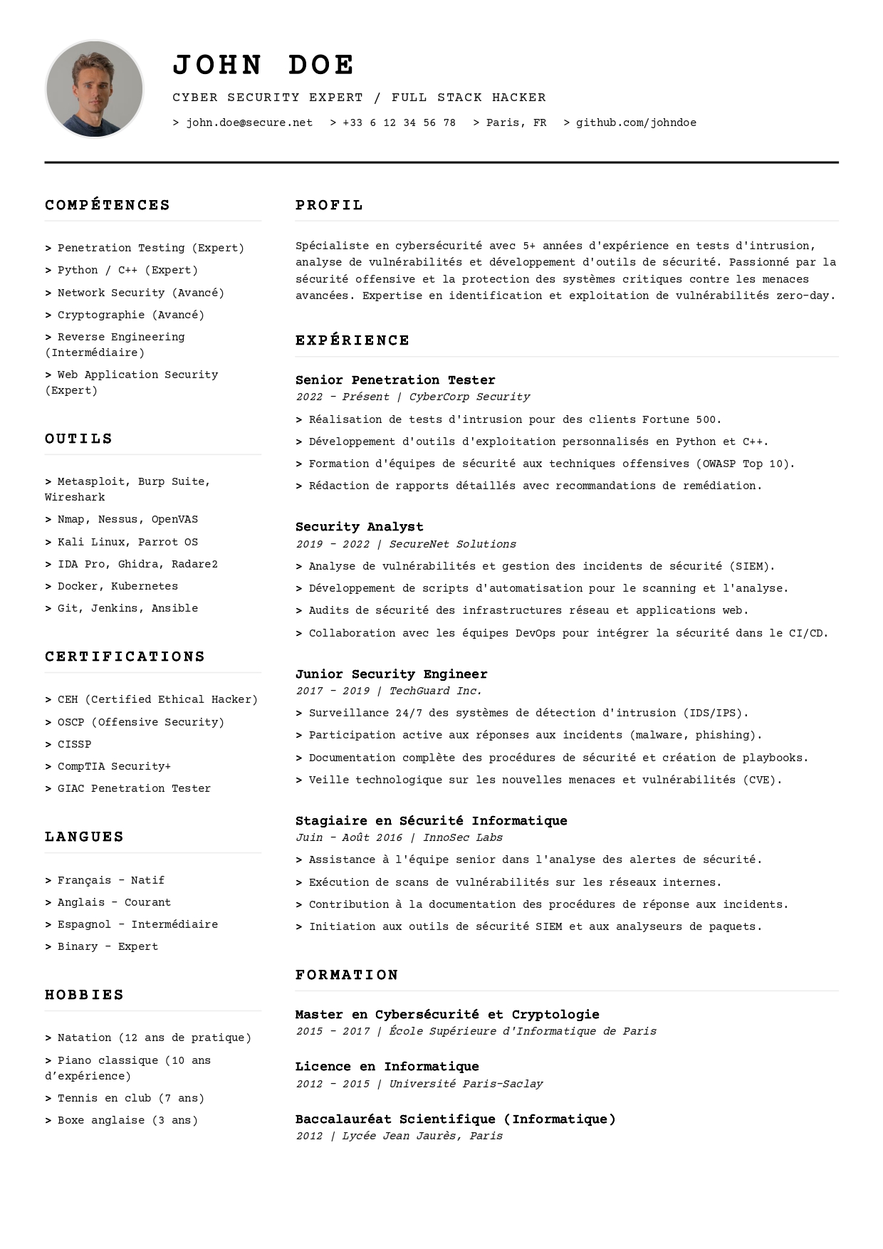 Modèle de CV Amazon — efficace et orienté résultats